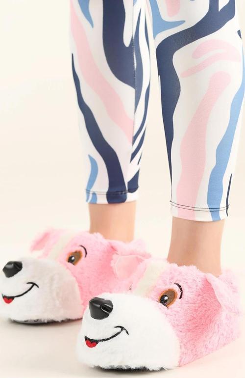 KÖPEKLİ Peluş Unisex Hayvanlı Panduf Ev Ayakkabısı Pufidik