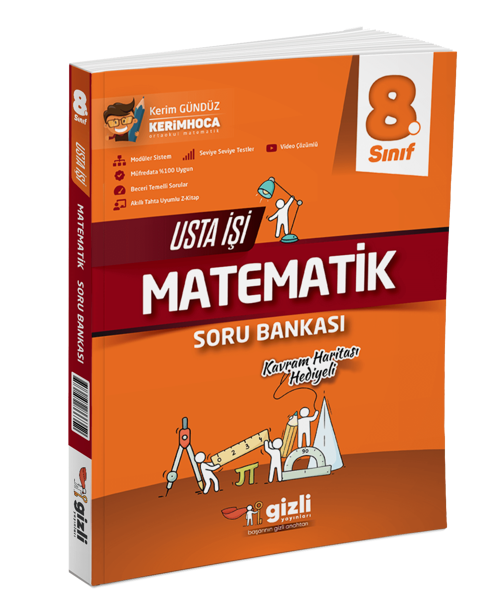 Gizli Yayınları 8. Sınıf Matematik Usta İşi Soru Bankası 2024 - 2025