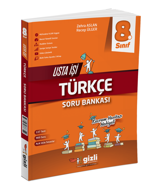 Gizli Yayınları 8. Sınıf Türkçe Usta İşi Soru Bankası
