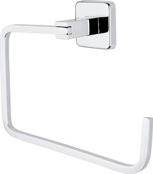 Lüx Kare Plus Yuvarlak Havluluk Banyo Havlu Askısı Krom