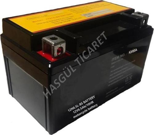MOTORSİKLET AKÜ 12N6.5L-BS BATARYA 12V6.5Ah/10HR  AKÜ