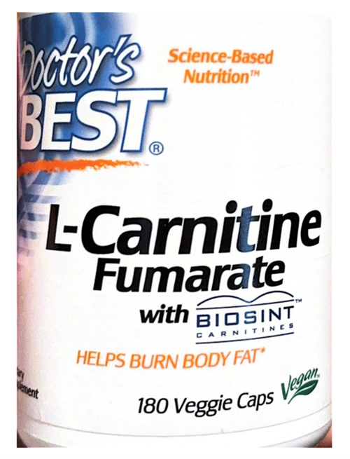 Doctor's Best, L-Carnitine Biosint Fumarate, 180 Veggie Capsul.Made ın Usa