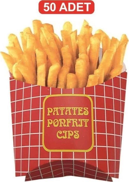 Karton Cips Patates Kutusu 50 Adet 