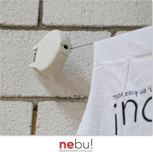 Duvara Monte Tek Ipli Yeni Nesil Çek Bırak Portatif Katlanabilen Pratik Kolay Çamaşır Ipi 4.2mt