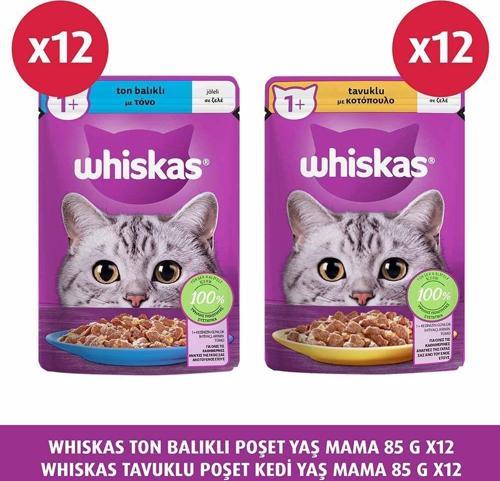 Ton Balıklı ve Tavuklu Poşet Yaş Mama 24X