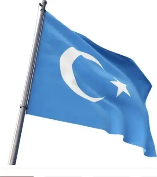 Doğu Türkistan Bayrağı (Gök Bayrak) 100x150 cm Gönder Bayrağı 