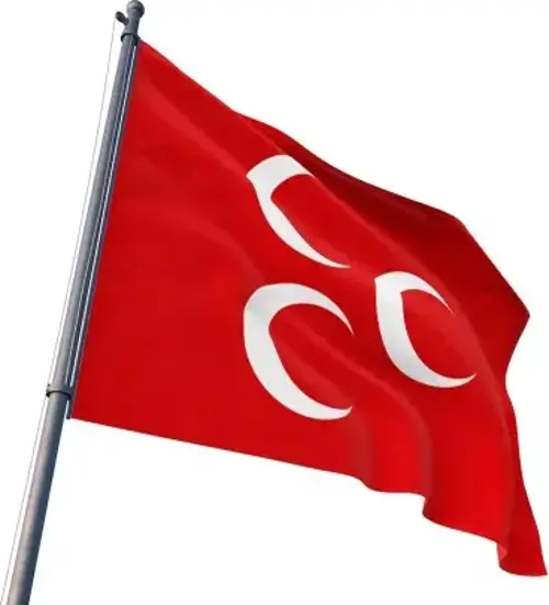 Kırmızı Üçhilal Bayrağı 100x150 cm