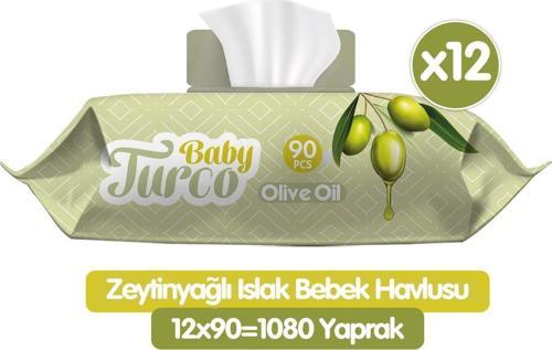 Zeytinyağlı Islak Havlu Mendil 90x12 1080 Yaprak