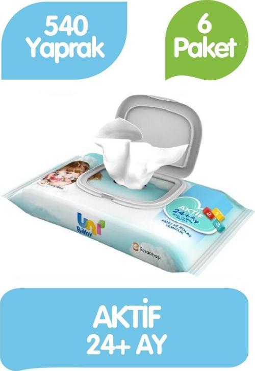 Islak Havlu Kapaklı 90'lı 6 Paket 540 Yaprak