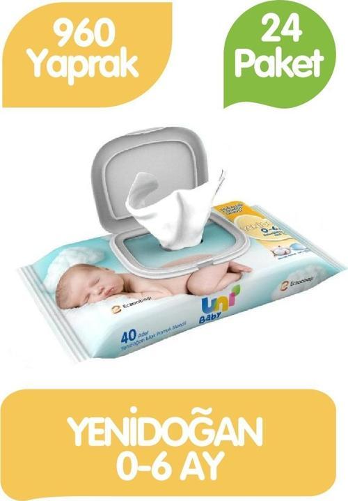 Islak Mendil Yenidoğan 24'lü 24*40 960 Yaprak