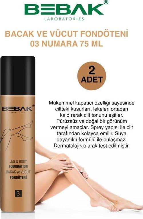 Bacak Fondöteni  Koyu Ton İkili Avantajlı Set 75ml X2