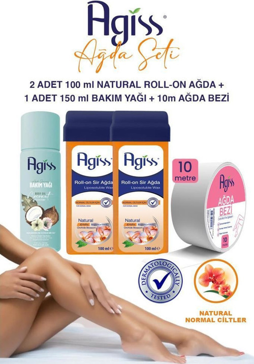 Normal Ciltler için Naturel Rollon Ağda ve Temizleme Seti