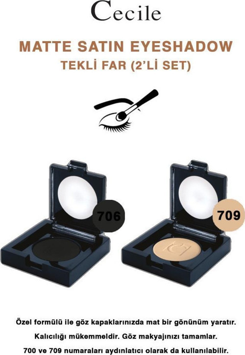 Mat Yoğun Pigmentli Açık-Koyu Ton Göz Farı 706-709