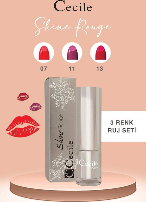 Shine Rouge Ruj Serisi Parlak ve Nemli Dolgun Dudaklar 07-11-13
