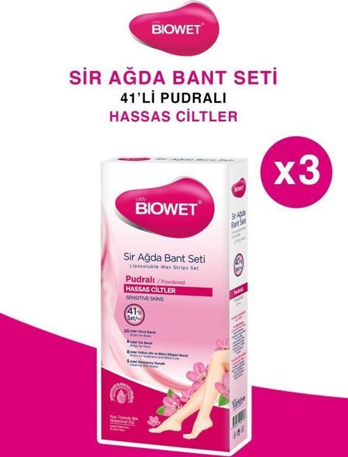 Tüm Vücut Pudralı Sir Ağda Bant Seti 41'li X3