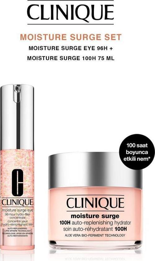 Moisture Surge 100 Saat Etkili Nemlendirici Canlandırı Etki Cilt ve Göz Bakım Kremi 50+15ml