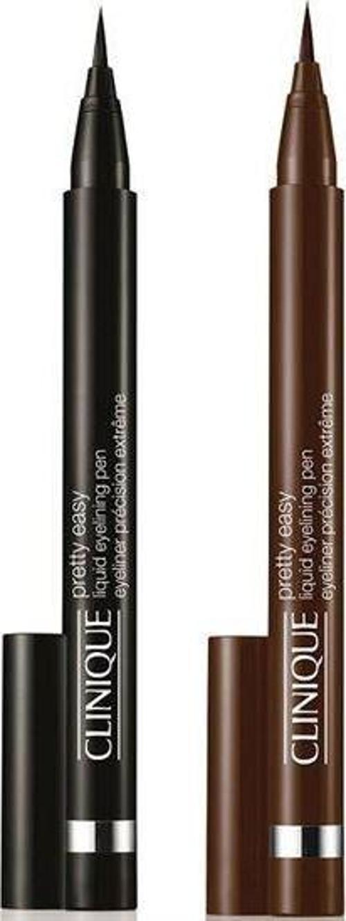 Pretty Easy Liquid Eyeliner-Pratik Uygulanan Eyeliner Seti Siyah-Kahve