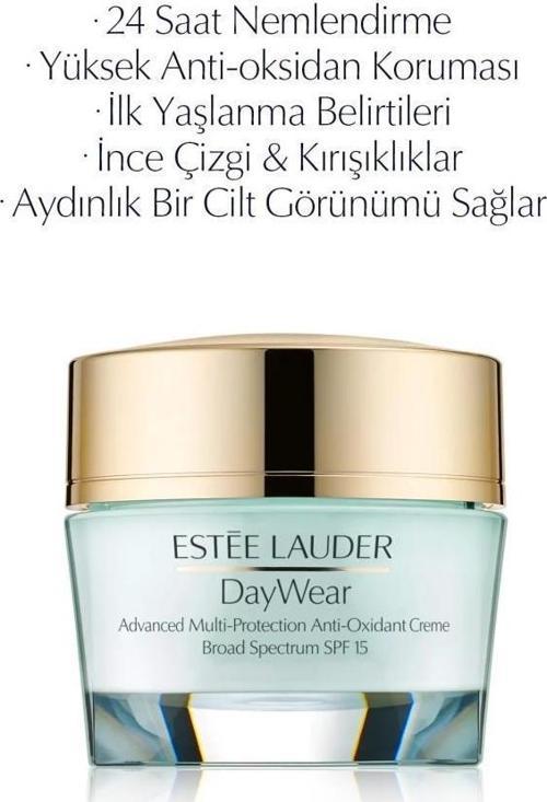 Day Wear 24 Saat Ve Anti-oksidan Etkili Nemlendirici Krem (KURU CİLTLER İÇİN) 50ml, Spf15