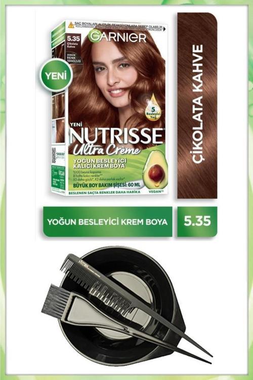 Nutrisse Ultra Krem Saç Boyası 5.35 ÇİKOLATA KAHVE BOYAMA SETİ