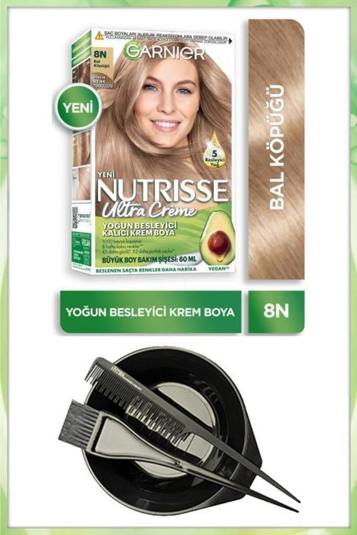 Nutrisse Ultra Krem Saç Boyası 8N BAL KÖPÜĞÜ BOYAMA SETİ