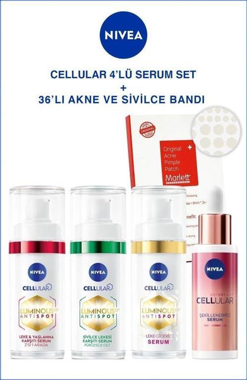 Leke Giderici-Cilt Pürüzsüzleştirici-Yaşlanma Karşıtı-Yüz-Boyun-Dekolte Şekillendirici Serum Seti
