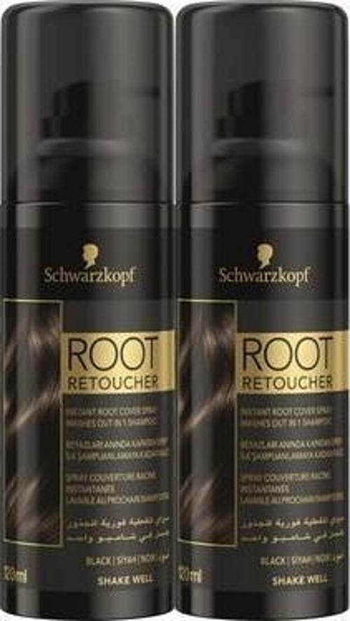 Root Retoucher Beyazları Anında Kapatan Sprey Boya Siyah 120 ml X 2 Adet