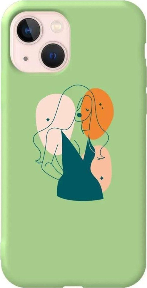Iphone 14 Plus Açik Yesil Renkli Silikon Telefon Kilifi - Elena