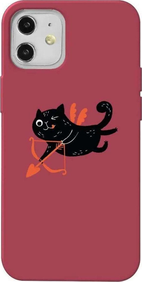 Iphone 12 Mini Bordo Renkli Silikon Telefon Kilifi - Eros