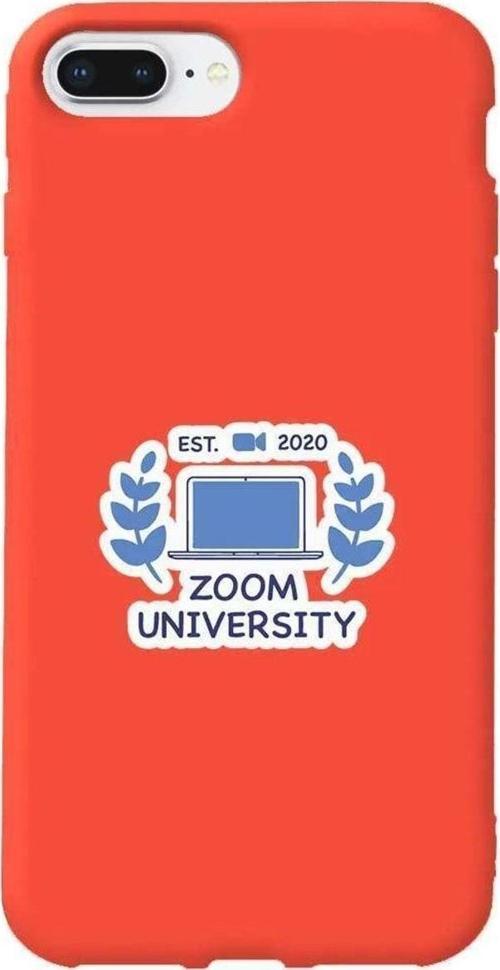 Iphone 8 Plus Turuncu Renkli Silikon Telefon Kilifi - Zoom Üniversitesi