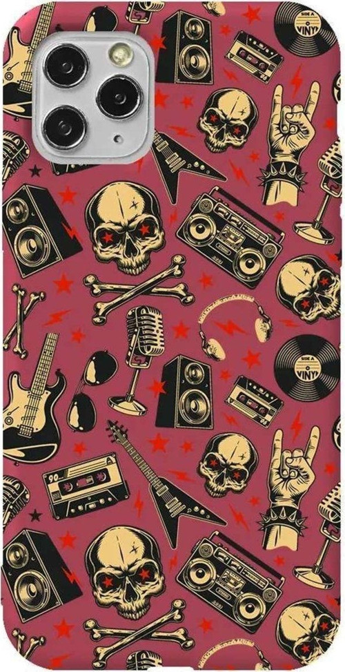Iphone 11 Pro Max Bordo Renkli Silikon Telefon Kilifi - Rock