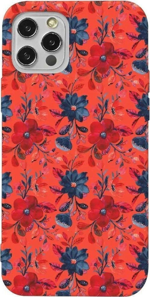 Iphone 12 Pro Max Turuncu Renkli Silikon Telefon Kilifi - Spring