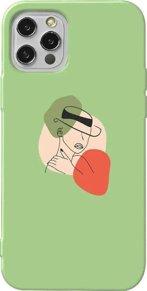 Iphone 14 Pro Max Açik Yesil Renkli Silikon Telefon Kilifi - Mia