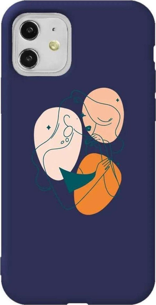 Iphone 11 Lacivert Renkli Silikon Telefon Kilifi - Night