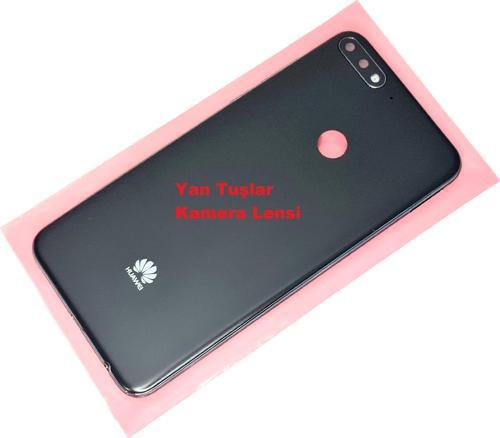 Huawei Y7 2018 Kasa Arka Pil Batarya Kapağı SİYAH