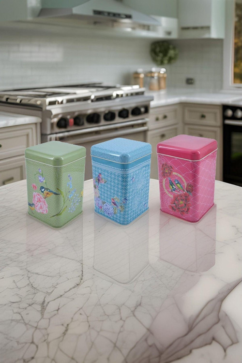 Kare Saklama Kabı 105X105X160 3 Lü Set, Blooming Efb09D9