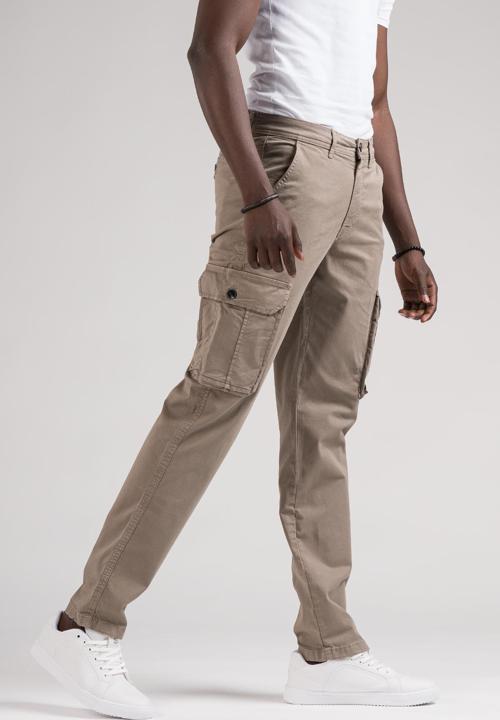 FBI Jeans Mevsimlik Kanvas Kumaş Regular Fit Boru Paça Kargo Pantolon
