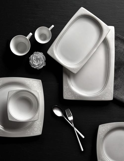 Fine Pearl Selen Platinium 83 Parça Yemek Takımı