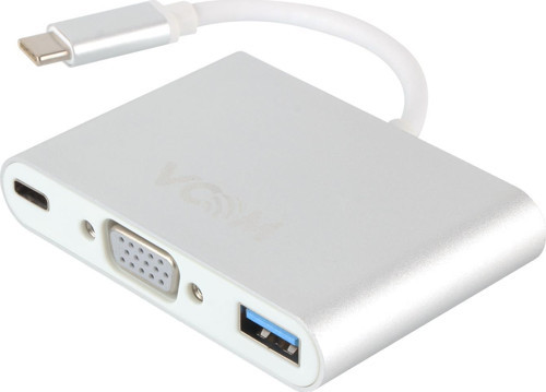 CU426M Type-C-M To Vga-F Usb 3.0-F Type-C-F Çevirici