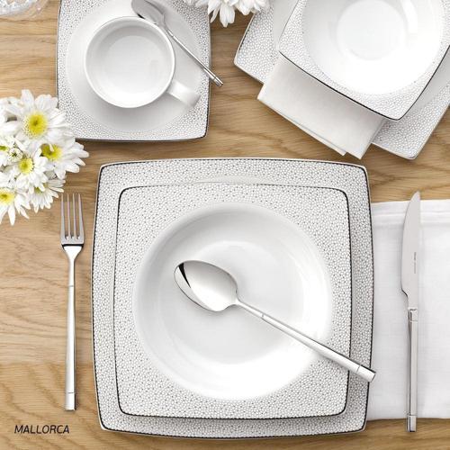 Mallorca Kare 85 Prç Fine Bone China Porselen Yemek Takımı