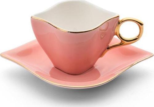 Sonsuz Aşk 2 Kişilik Kahve Fincan Takımı Pembe