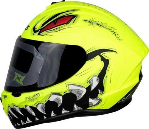 Draken Forza Matt Fluo Yellow Full Face Motosiklet Kaskı