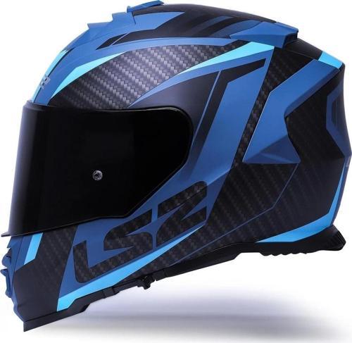 Storm 2 Racer Full Face Motosiklet Kaskı Şeffaf + Siyah Vizörlü