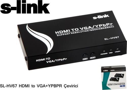 sl-hv67 Hdmı To Vga+ypbpr Çevirici Adaptör