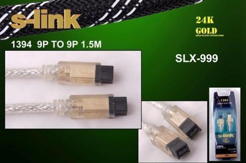 SLX-999 1.5mt 9-9 1394 Firewire Gold Kablo