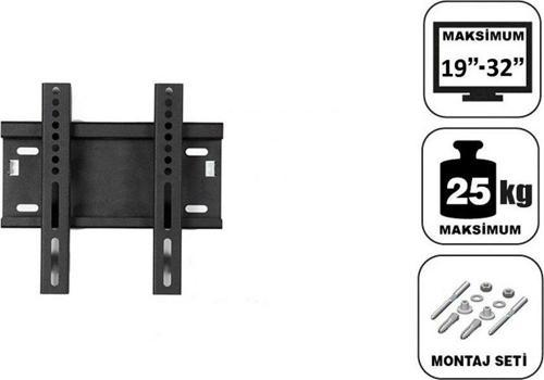 26’’ – 32’’ 49 - 82 Ekran Sabit Tv Askı Aparatı – Su Terazisi Hediye