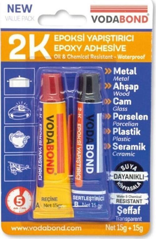 2K Rapid Epoxy Yapıştırıcı (15+15gr)( Reçine+Sertleştirici)