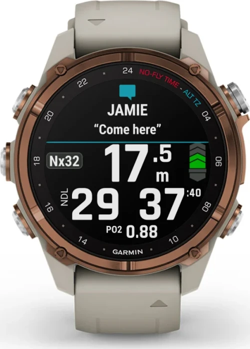 Descent Mk3i 43 mm Bronz PVD Titanyum French Gri Silikon Kayışlı