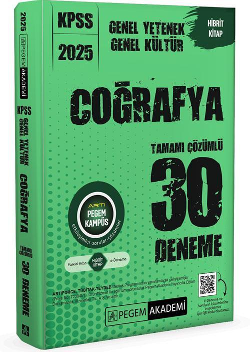 2025 KPSS Genel Yetenek Genel Kültür Coğrafya Tamamı Çözümlü 30 Deneme
