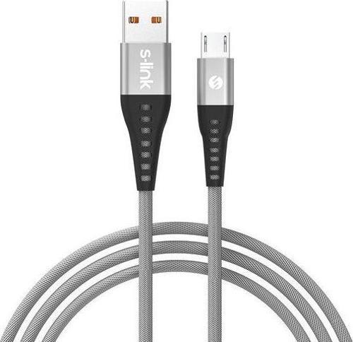 SL-STM60M 3A Fast Şarj Micro Usb Silver Data + Sarj Kablosu