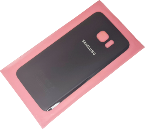Samsung Galaxy S7 Edge Arka Pil Batarya Kapağı (CAM) SİYAH